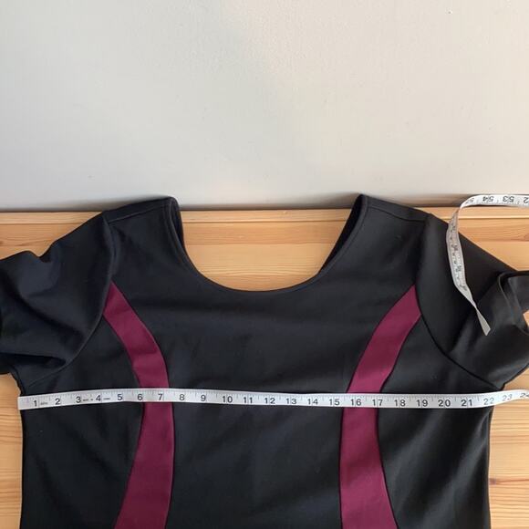 Eloquii Black paneled Short Sleeve Midi Career Dress 20 - Picture 6 of 8